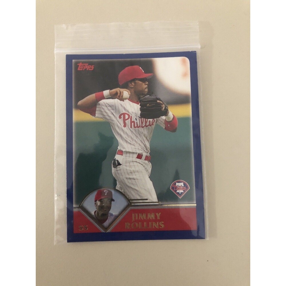 2003 Topps Card #3 Jimmy Rollins Philadelphia Phillies MLB Excellent Condition!